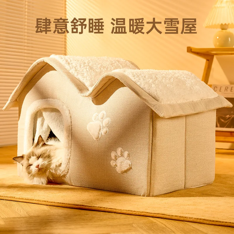 All-Season Pet House Bed - Warm Winter Cozy Kennel Nest for Small Dogs & Cats Indoor Outdoor Use
All-Season Pet House Bed - Warm Winter Cozy Kennel Nest for Small Dogs & Cats Indoor Outdoor Use