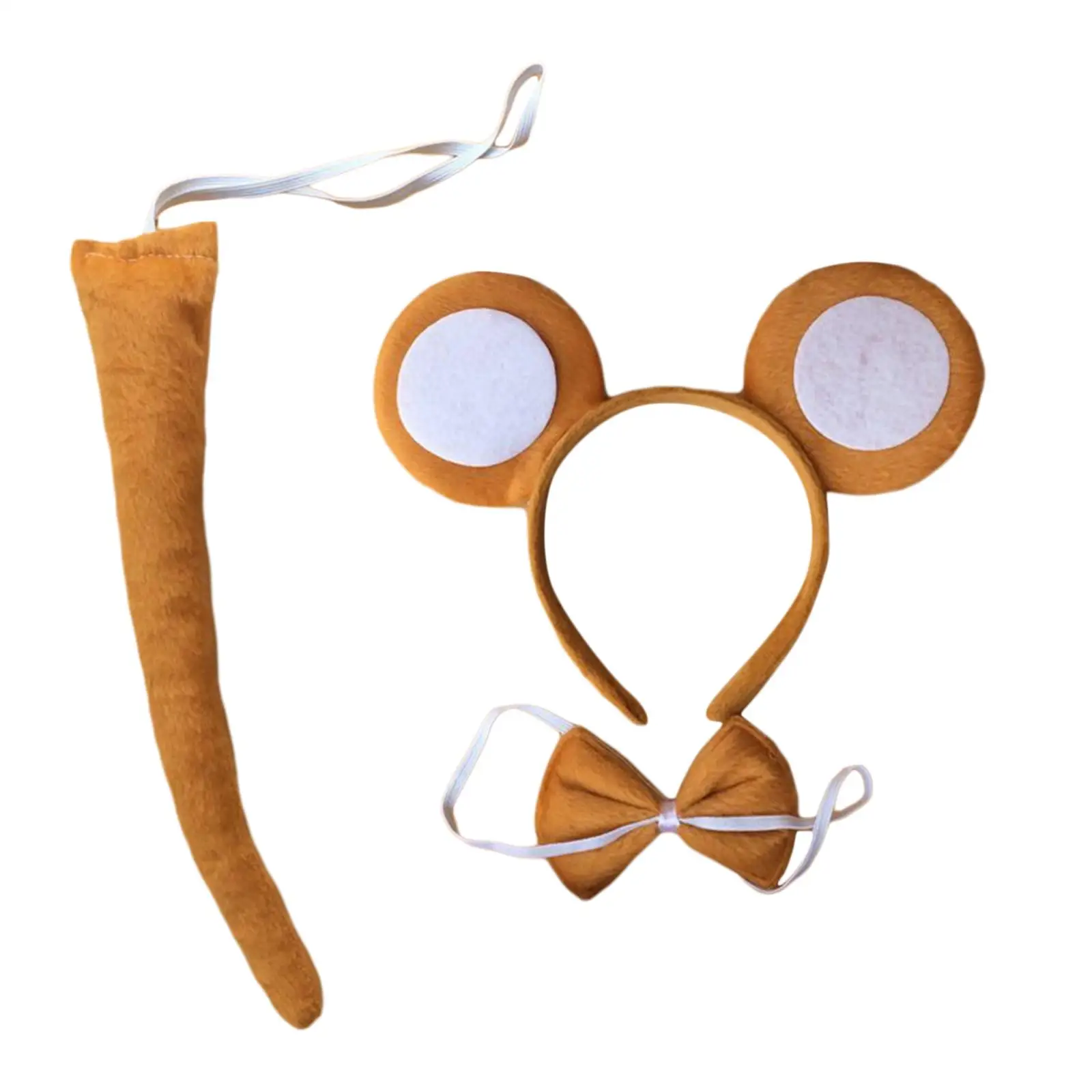 Monkey Ears, Bow Tie and Tail Set Animal Costume Accessories Creative Headdress Decorative Child Adults Cosplay for Halloween
Monkey Ears, Bow Tie and Tail Set Animal Costume Accessories Creative Headdress Decorative Child Adults Cosplay for Halloween