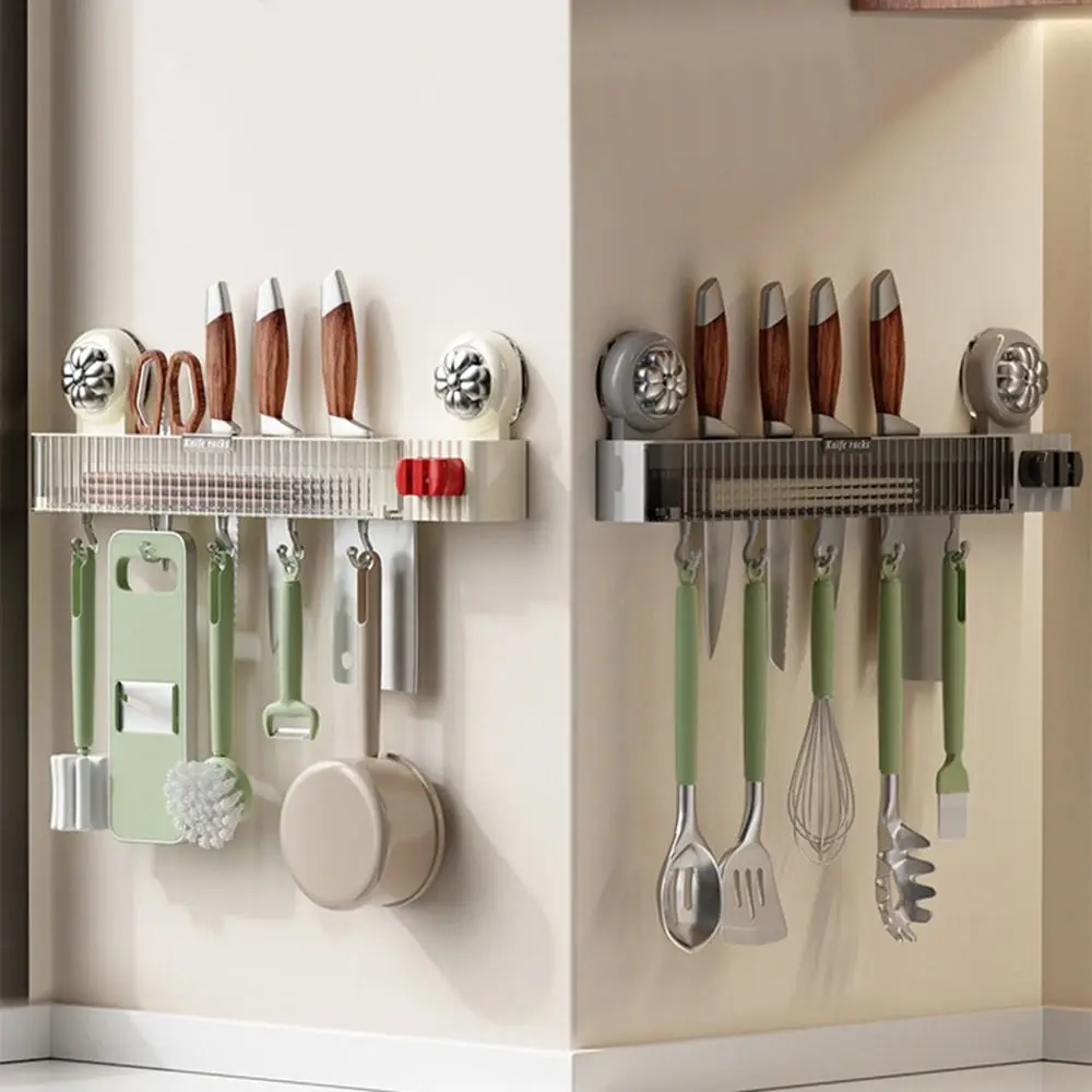 Plastic Suction Cup Knives Rack Wall Mounted Space Saving Chopsticks Storage Box Large Capacity with Hooks Kitchenware Organizer
Plastic Suction Cup Knives Rack Wall Mounted Space Saving Chopsticks Storage Box Large Capacity with Hooks Kitchenware Organizer