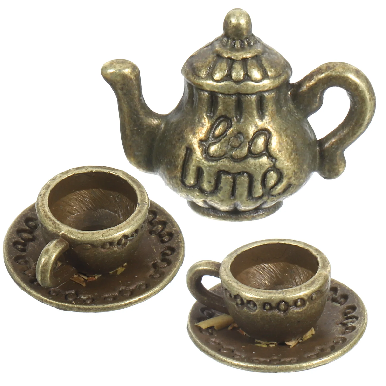 Mini Metal Teapot Can Desktop Ornament House Accessories Miniature Kettle with Cups Toy
Mini Metal Teapot Can Desktop Ornament House Accessories Miniature Kettle with Cups Toy