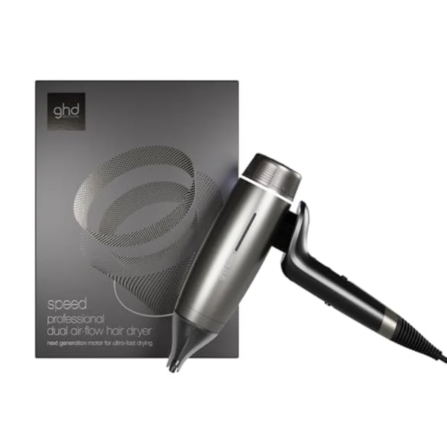 Speed Ionic Hair Dryer for salon use, ceramic-coated, black, fast drying with ionic technology to prevent heat damage
Speed Ionic Hair Dryer for salon use, ceramic-coated, black, fast drying with ionic technology to prevent heat damage
