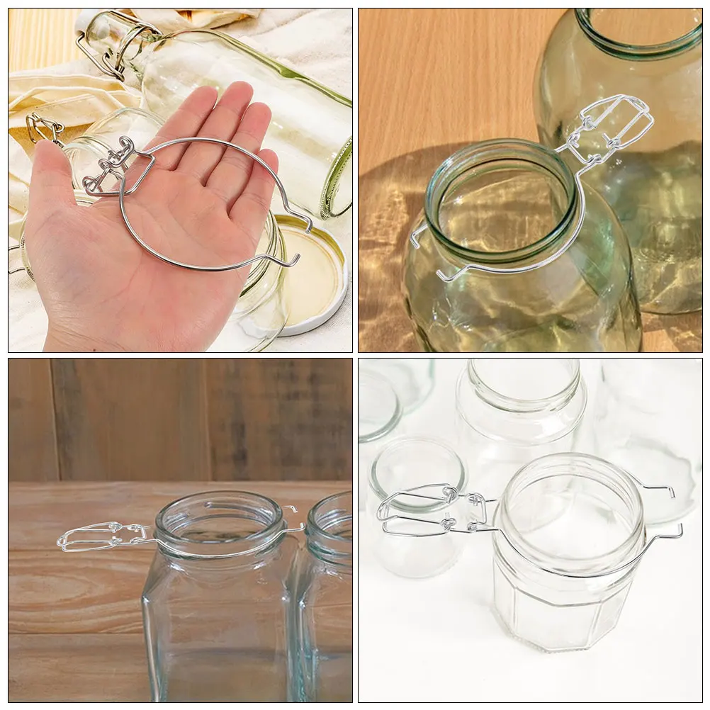 4pcs Sealing Can Buckle Clip Lamp Ring Ball Jar Wire Handles Regular Mouth Wide Mason Storage Stainless Steel Hardware
4pcs Sealing Can Buckle Clip Lamp Ring Ball Jar Wire Handles Regular Mouth Wide Mason Storage Stainless Steel Hardware