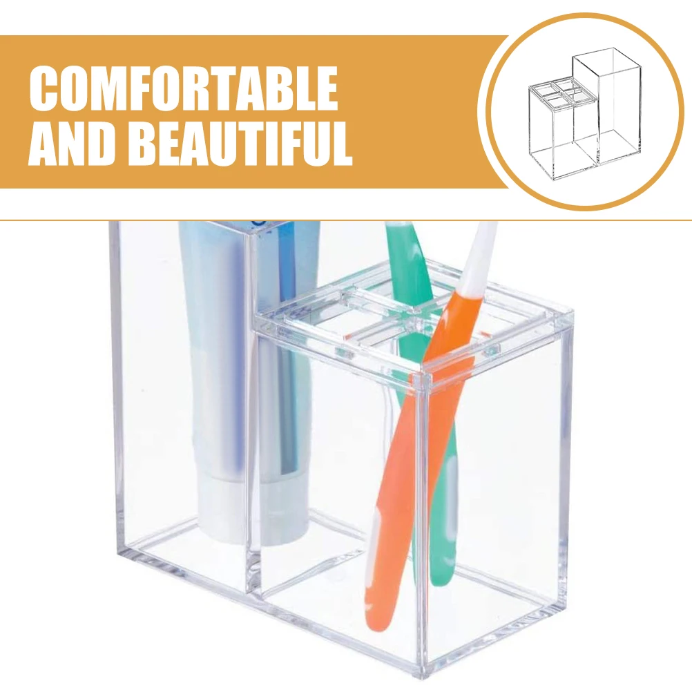 Toothbrush Toothpaste Box Acrylic Pen Holder Desk Organizer Storage Cup Pencil Makeup Brush Transparent Material Multi Purpose
Toothbrush Toothpaste Box Acrylic Pen Holder Desk Organizer Storage Cup Pencil Makeup Brush Transparent Material Multi Purpose