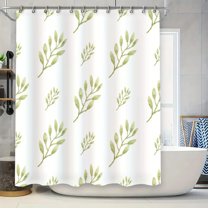 Green Leaf Shower Curtain Decorative Bathroom Waterproof Bath Rug Mat White with Green Leaves Pattern Print 3D Polyester Fabric
Green Leaf Shower Curtain Decorative Bathroom Waterproof Bath Rug Mat White with Green Leaves Pattern Print 3D Polyester Fabric