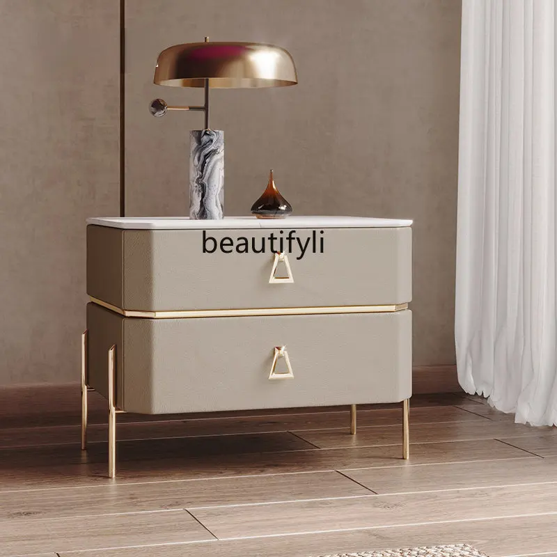 yj Smart Bedside Table Light Luxury Stone Plate Italian Minimalist Modern Leather Bedside Cabinet
yj Smart Bedside Table Light Luxury Stone Plate Italian Minimalist Modern Leather Bedside Cabinet
