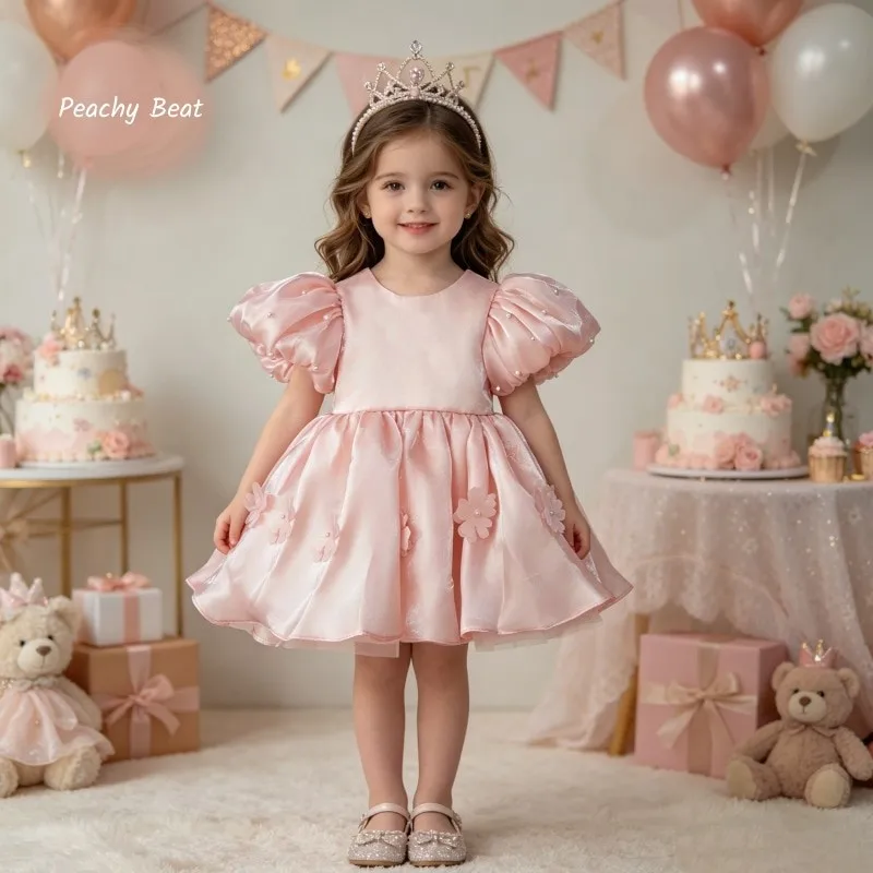 Baby Girl Princess Bow 3D Flower Tutu Dress Pearl Puff Sleeve Toddler Child Vestido Birthday Party Ball Gown Baby Clothes 1-12Y
Baby Girl Princess Bow 3D Flower Tutu Dress Pearl Puff Sleeve Toddler Child Vestido Birthday Party Ball Gown Baby Clothes 1-12Y