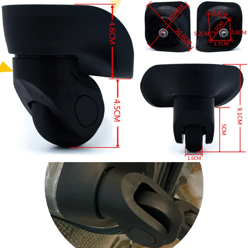 1Pair Replacement Luggage Wheels For Suitcases Repair Trolley Accessories Rubber Wear-resistant Wheels Trolley Parts Customs Box
1Pair Replacement Luggage Wheels For Suitcases Repair Trolley Accessories Rubber Wear-resistant Wheels Trolley Parts Customs Box
