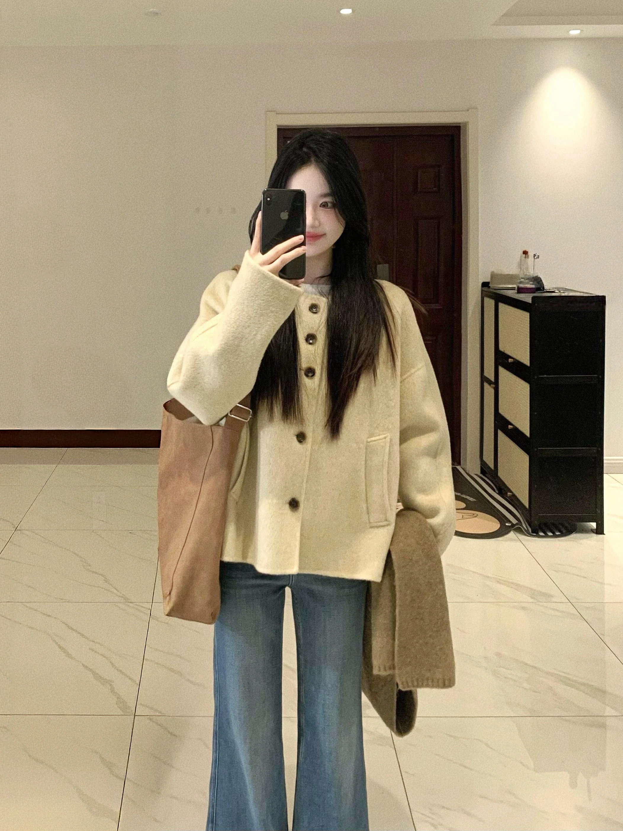 Early Autumn Soft Yellow Woolen Coat Thi Warm Design Versatile Slimming ort plus Size Women's Faion Outerwear Coat
Early Autumn Soft Yellow Woolen Coat Thi Warm Design Versatile Slimming ort plus Size Women's Faion Outerwear Coat