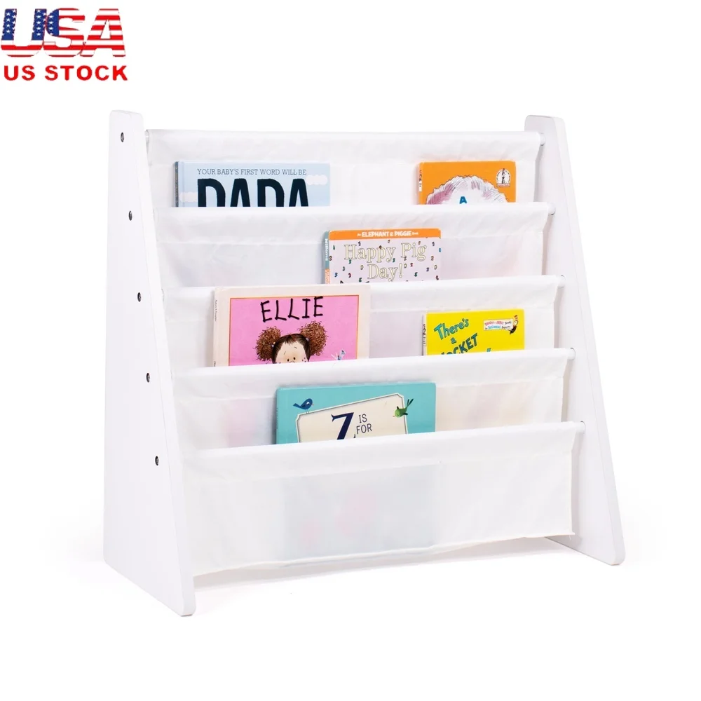 Kids Bookcase 4 Tier Storage White Wood Easy Access Toddler Bookshelf with Fabric Pockets Ideal Children 3 to 8 Years
Kids Bookcase 4 Tier Storage White Wood Easy Access Toddler Bookshelf with Fabric Pockets Ideal Children 3 to 8 Years