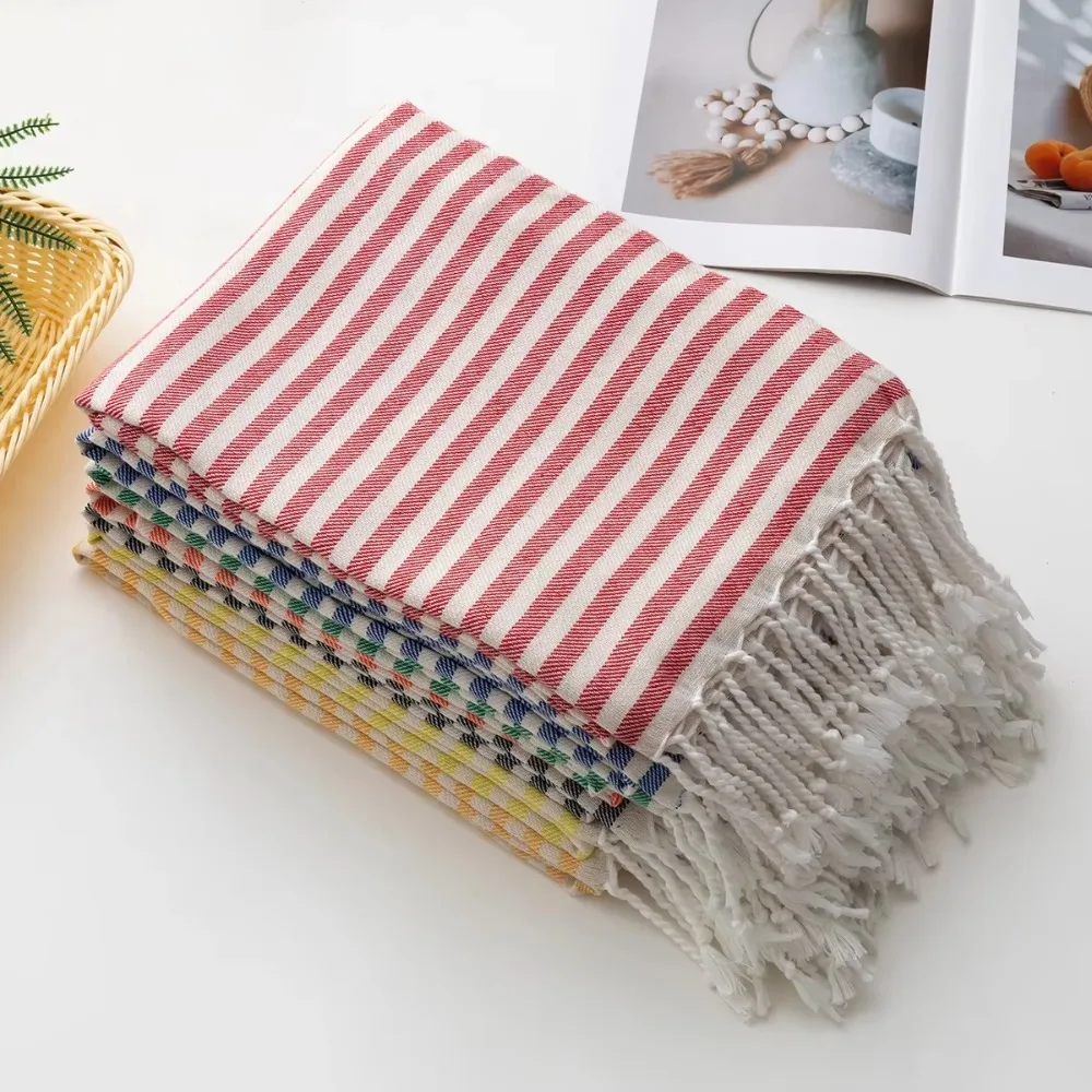 Water Absorbent Turkish Striped Beach Towel Polyester-cotton With Tassel Sports Bath Towel Large Size Soft Travel Blanket Summer
Water Absorbent Turkish Striped Beach Towel Polyester-cotton With Tassel Sports Bath Towel Large Size Soft Travel Blanket Summer