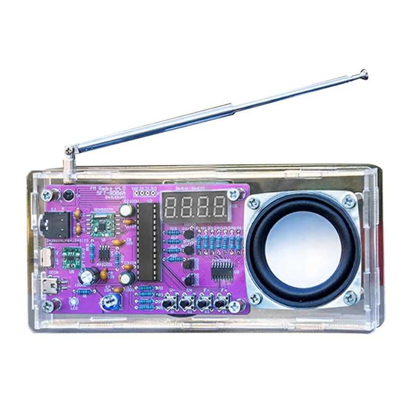 DIY FM Radio Kit Electronic Digital Tube Display Radio Single Chip Computer Learning Assembly Parts 87.5Mhz-108MHZ
DIY FM Radio Kit Electronic Digital Tube Display Radio Single Chip Computer Learning Assembly Parts 87.5Mhz-108MHZ