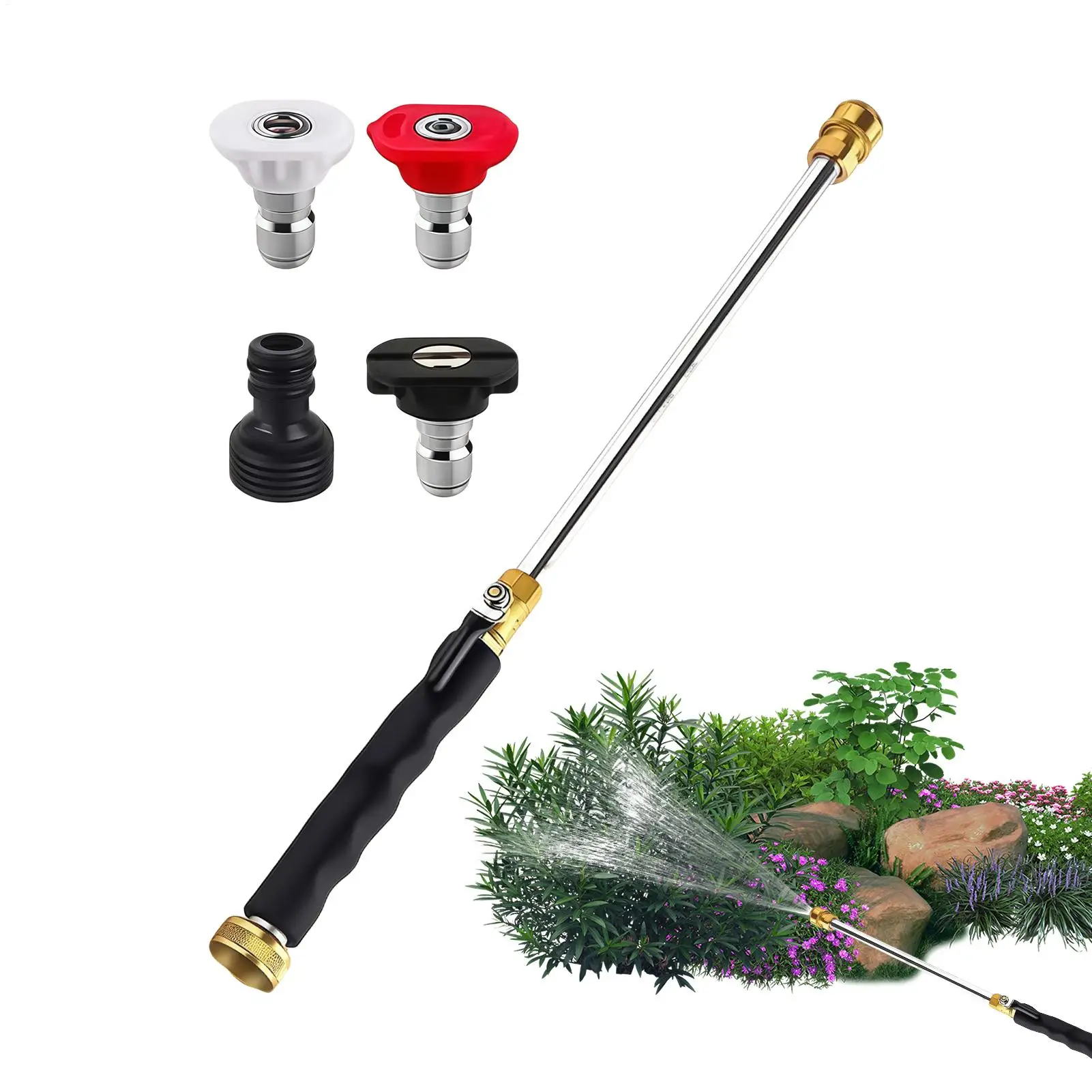 Power Washer For Garden Hose Anti-Slip 3 Modes Adjustable Ergonomic Power Washer Wand Hose Nozzle For Gutter Lawn Yard Garden
Power Washer For Garden Hose Anti-Slip 3 Modes Adjustable Ergonomic Power Washer Wand Hose Nozzle For Gutter Lawn Yard Garden