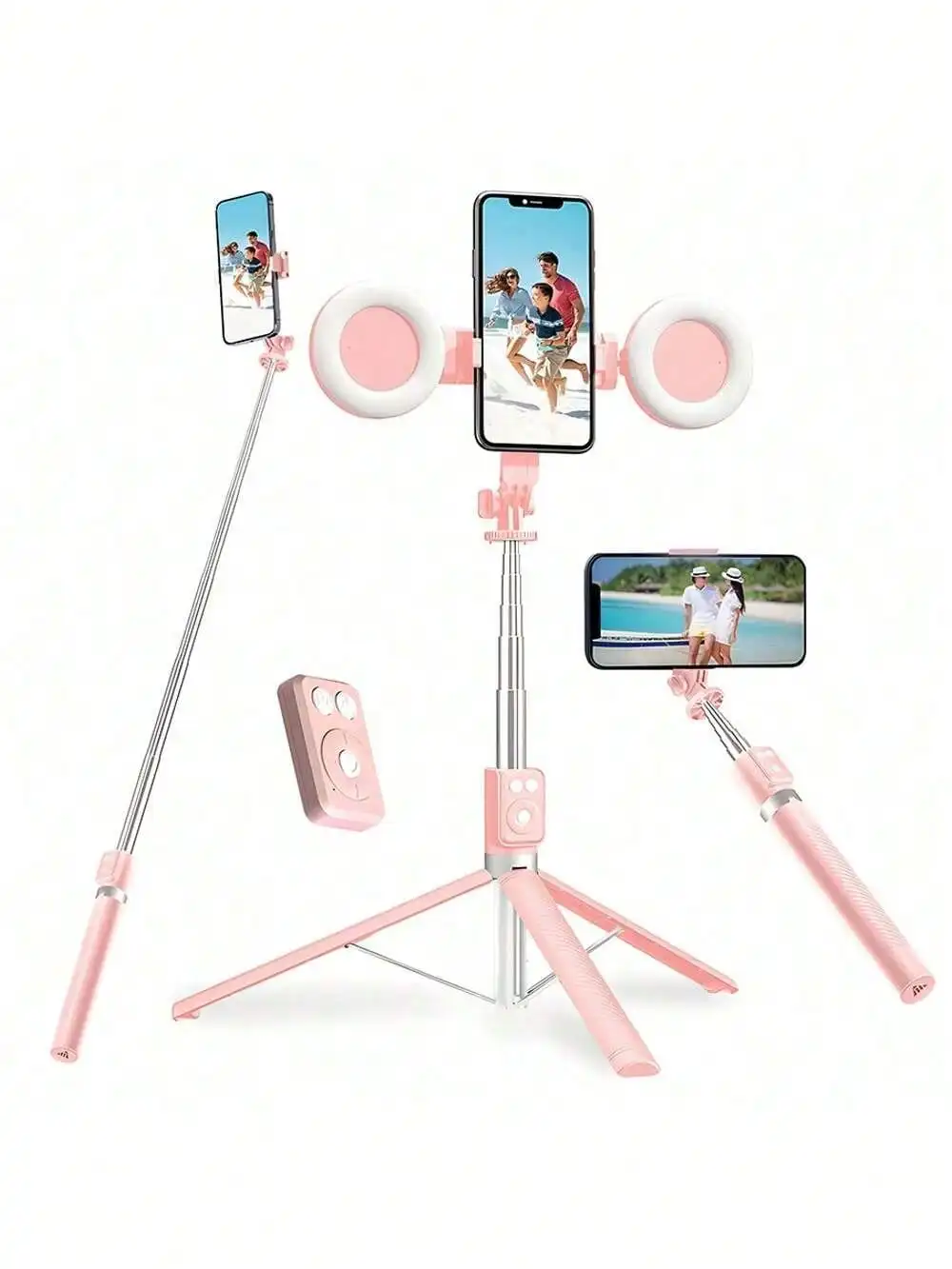 Adjustable Dual Color Temperature Fill Light Selfie Stick Tripod With Dual Fill Lights, Adjustable Dimming Knob, For Makeup, Live Streaming, YT Videos, TK, Photography, Compatible With Cameras & Smartphones Telescopic Phone Selfie Stand Women's Day Gift
Adjustable Dual Color Temperature Fill Light Selfie Stick Tripod With Dual Fill Lights, Adjustable Dimming Knob, For Makeup, Live Streaming, YT Videos, TK, Photography, Compatible With Cameras & Smartphones Telescopic Phone Selfie Stand Women's Day Gift