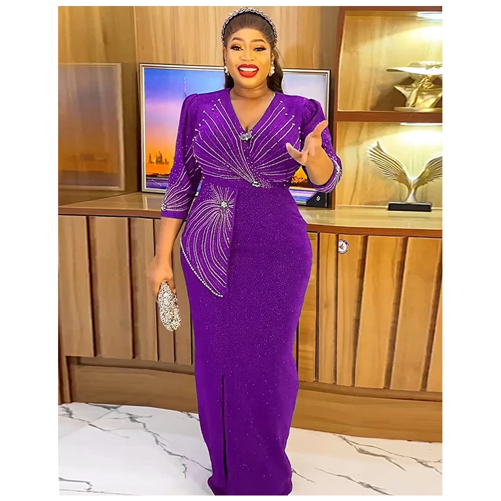 New African Women Clothing Bag Hip Hot Drill Stud Bead V-neck Dress Türkiye Dimond Africa Nigeria Party Elegant Dress Women
New African Women Clothing Bag Hip Hot Drill Stud Bead V-neck Dress Türkiye Dimond Africa Nigeria Party Elegant Dress Women