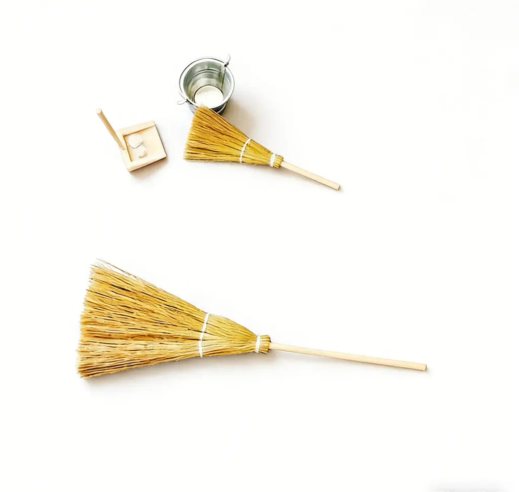 5-Piece Dollhouse Miniature Handwoven Broom Set - DIY Micro Scene Props, Tiny Dustpan & Bucket Toy Decor Accessories
5-Piece Dollhouse Miniature Handwoven Broom Set - DIY Micro Scene Props, Tiny Dustpan & Bucket Toy Decor Accessories