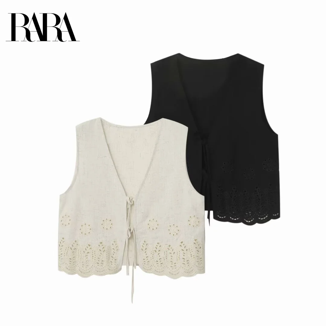 RARA Women's Summer New Exquisite Embroidery Hollow Out Decorated Casual Elegant V Neck Sleeveless Vest Waistcoat
RARA Women's Summer New Exquisite Embroidery Hollow Out Decorated Casual Elegant V Neck Sleeveless Vest Waistcoat