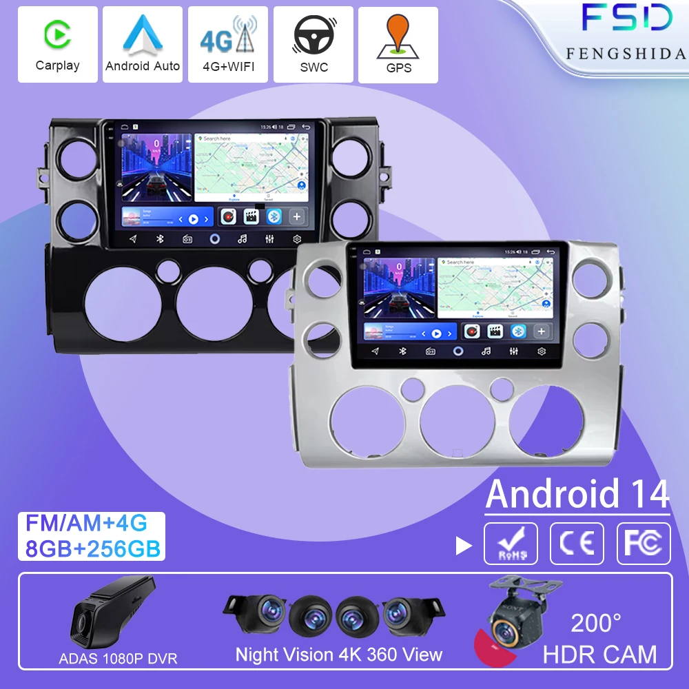 9 inch Car Radio For Toyota Land cruiser FJ 2007 - 2017 Android 14 Auto GPS Navigation Touch Screen Wireless Carplay No 2din DVD
9 inch Car Radio For Toyota Land cruiser FJ 2007 - 2017 Android 14 Auto GPS Navigation Touch Screen Wireless Carplay No 2din DVD