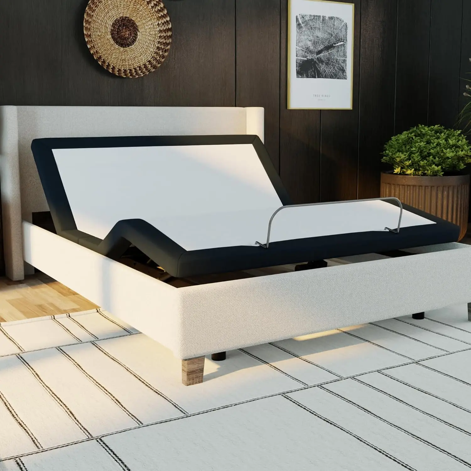 Full e3 Adjustable Bed Base Frame with Head and Foot Incline Wireless Remote Control Easy Assembly and 10 Year Warranty
Full e3 Adjustable Bed Base Frame with Head and Foot Incline Wireless Remote Control Easy Assembly and 10 Year Warranty