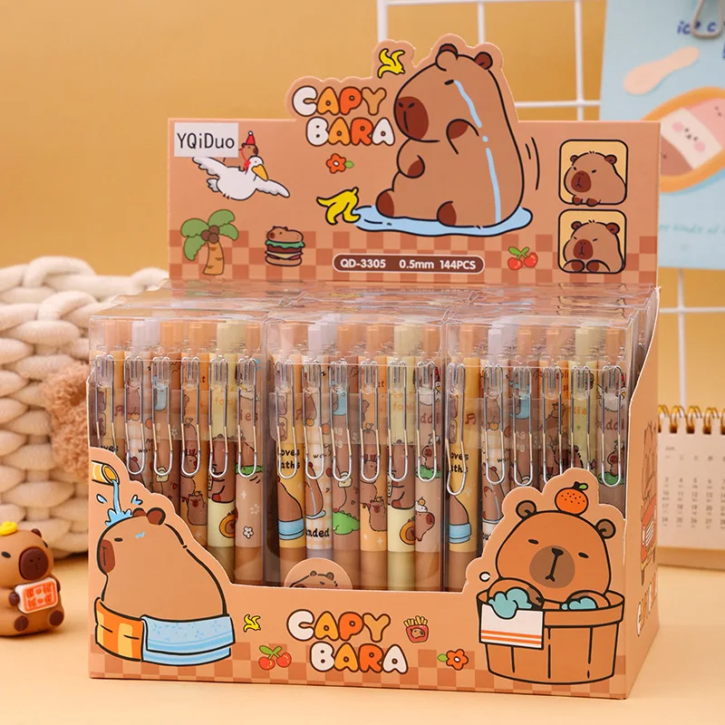 New model Kapibara 12-pack push-button pen set in black with a neutral writing tip. Cute cartoon-style stationery for signing.
New model Kapibara 12-pack push-button pen set in black with a neutral writing tip. Cute cartoon-style stationery for signing.
