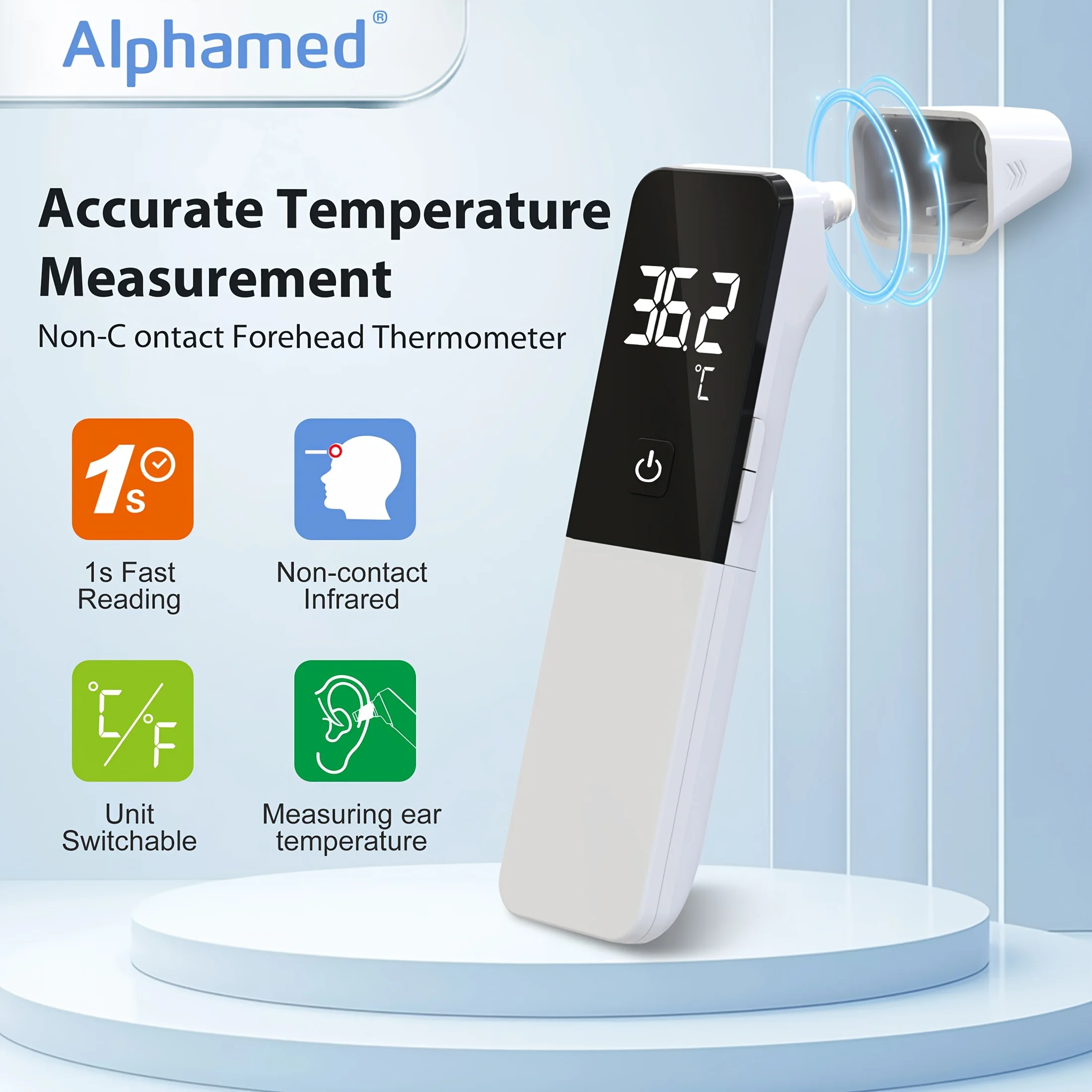 1 Medical Home Use Ear/forehead Thermometer Infrared Thermometer, Adult Medical Ear Thermometer, Digital Thermometer, Fever Ther
1 Medical Home Use Ear/forehead Thermometer Infrared Thermometer, Adult Medical Ear Thermometer, Digital Thermometer, Fever Ther