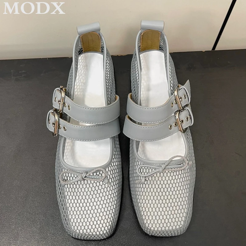 Vintage Single Shoes Women's Mary Jane Hollow Mesh Ballet Shoes 2024 Summer New Bowknot Decor Fashion Square Toe Flat Sandals
Vintage Single Shoes Women's Mary Jane Hollow Mesh Ballet Shoes 2024 Summer New Bowknot Decor Fashion Square Toe Flat Sandals
