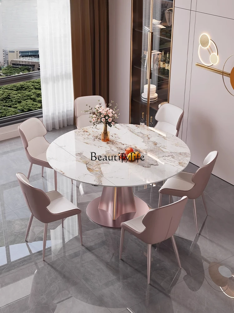 dining table Italian light luxury household small apartment rotating retractable multi-function folding variable round table
dining table Italian light luxury household small apartment rotating retractable multi-function folding variable round table