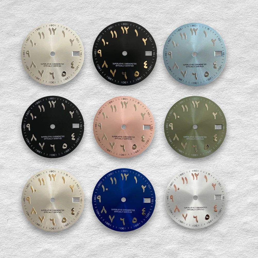 28.5mm S Logo Arabic Dial Fit Nh35/Nh36 Japanese Automatic Movement Sunray Dial Watch Modification Accessories
28.5mm S Logo Arabic Dial Fit Nh35/Nh36 Japanese Automatic Movement Sunray Dial Watch Modification Accessories