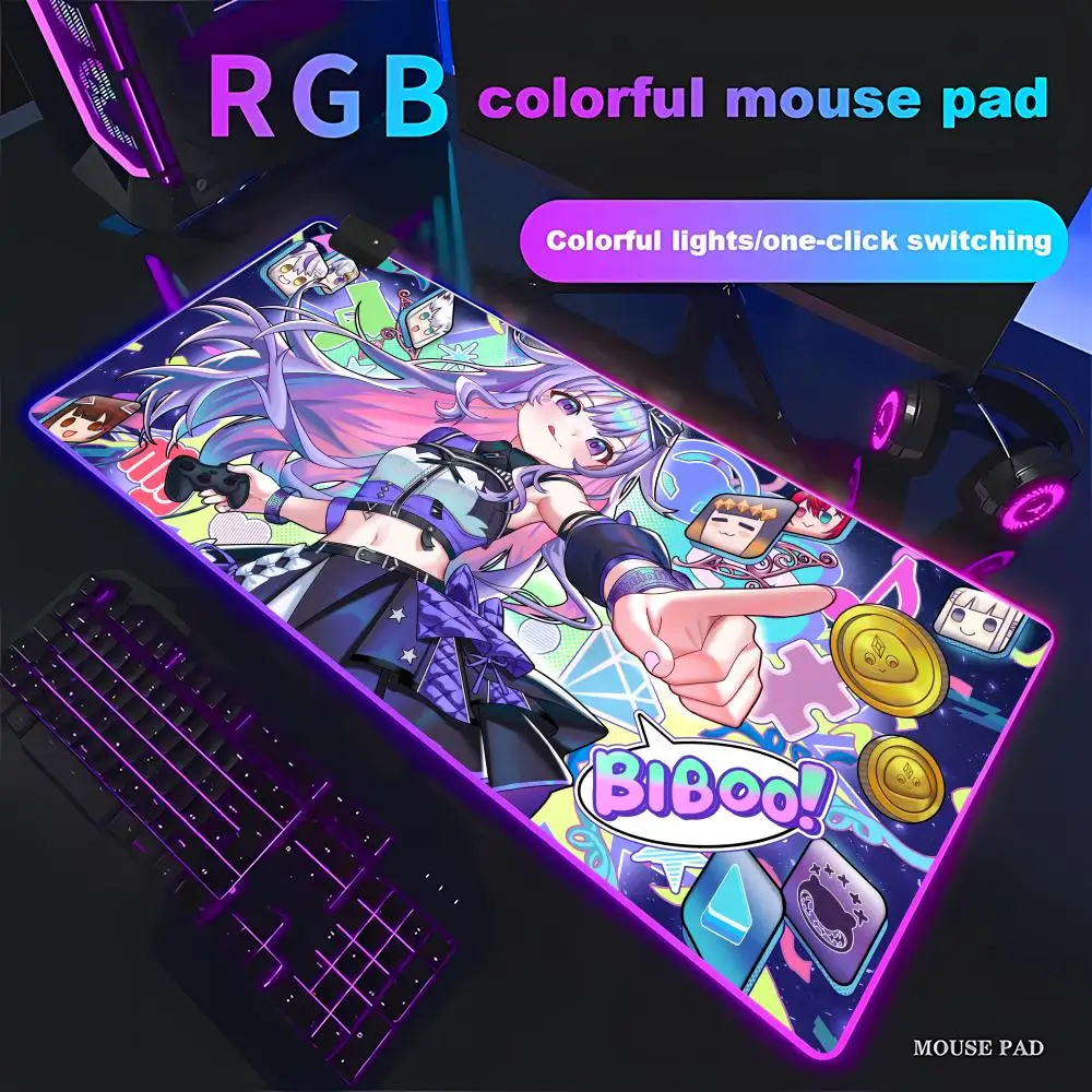 HYBXAXC IRyS Hololive Anime Cartoon Large Mouse Pad RGB Gaming Mouse Pad Gamer Large LED Light PC Computer pad Non-slip Decor
HYBXAXC IRyS Hololive Anime Cartoon Large Mouse Pad RGB Gaming Mouse Pad Gamer Large LED Light PC Computer pad Non-slip Decor