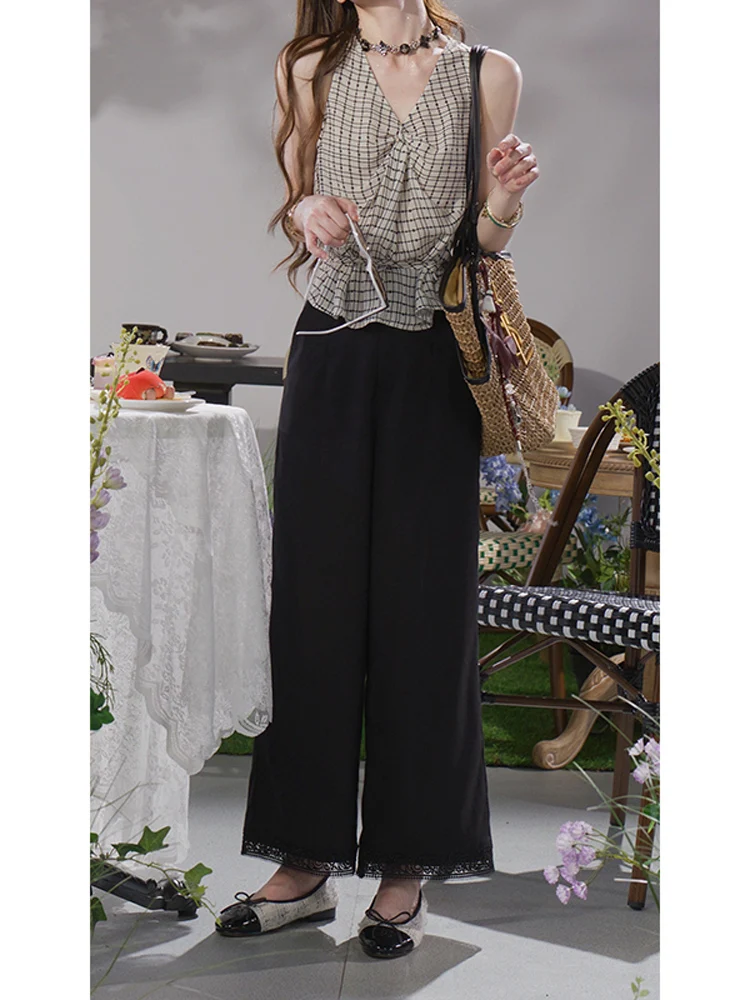 TUNT Spring Summer Loose Wide Leg Pants Ankle Exposure Nine Points High Waist ort plus Size Women's Casual Straight Leg Tro...
TUNT Spring Summer Loose Wide Leg Pants Ankle Exposure Nine Points High Waist ort plus Size Women's Casual Straight Leg Tro...