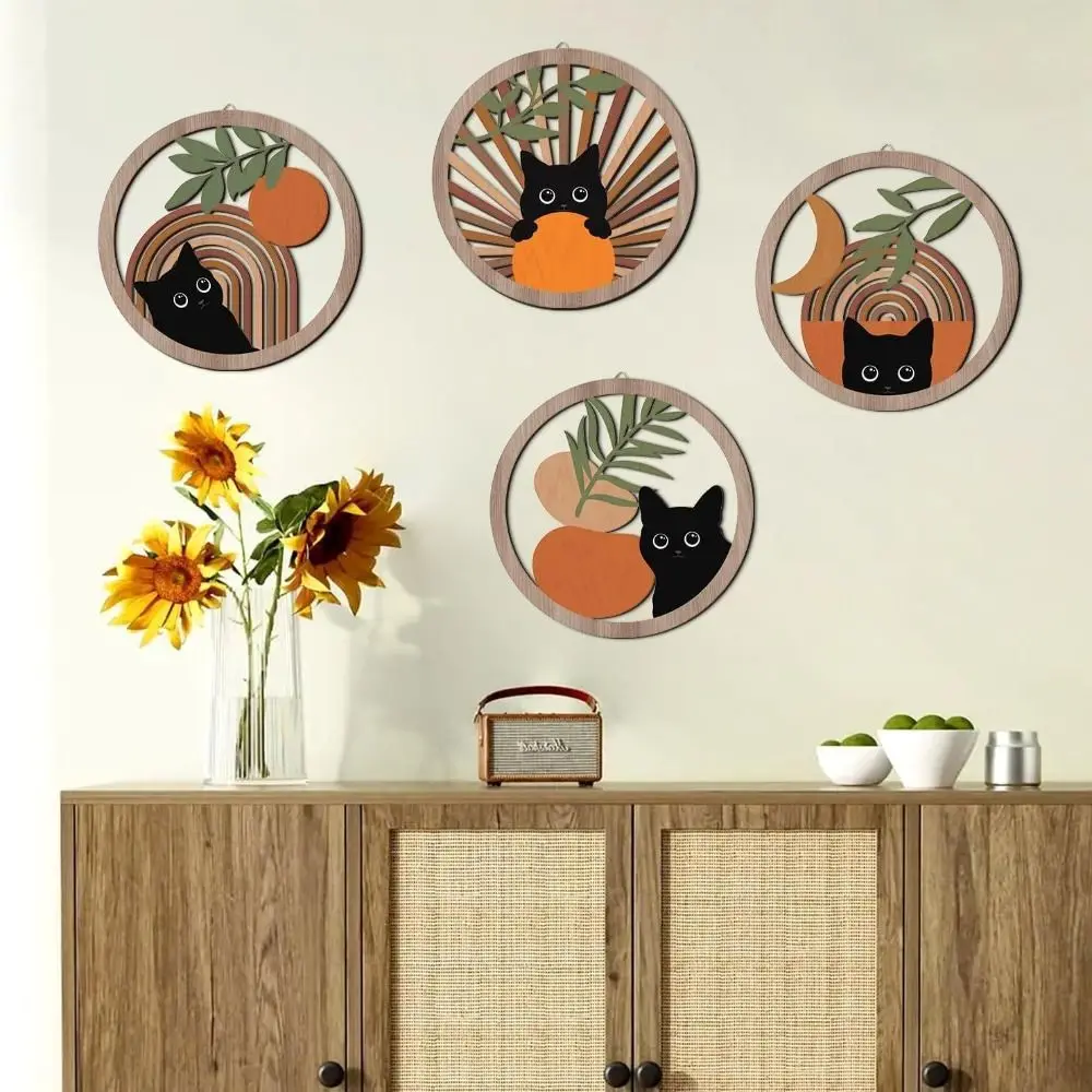 4pcs Home Decor Wooden Black Cat Wall Decoration Cute Art Wall Hanging Creative Cartoon Background Pendant Home
4pcs Home Decor Wooden Black Cat Wall Decoration Cute Art Wall Hanging Creative Cartoon Background Pendant Home