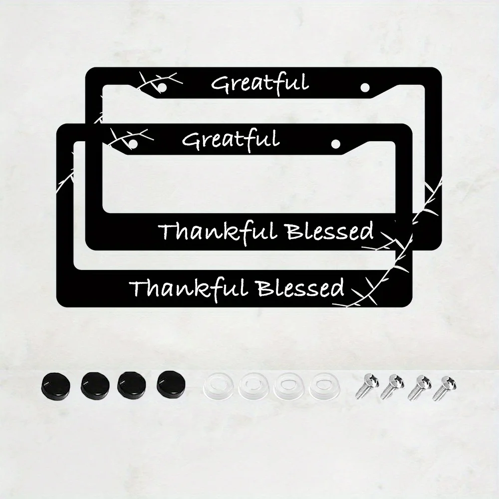 Greatful Thankful Blessed License Plate Frame Interesting License Plate Frame License Plate Label Front and Rear
Greatful Thankful Blessed License Plate Frame Interesting License Plate Frame License Plate Label Front and Rear