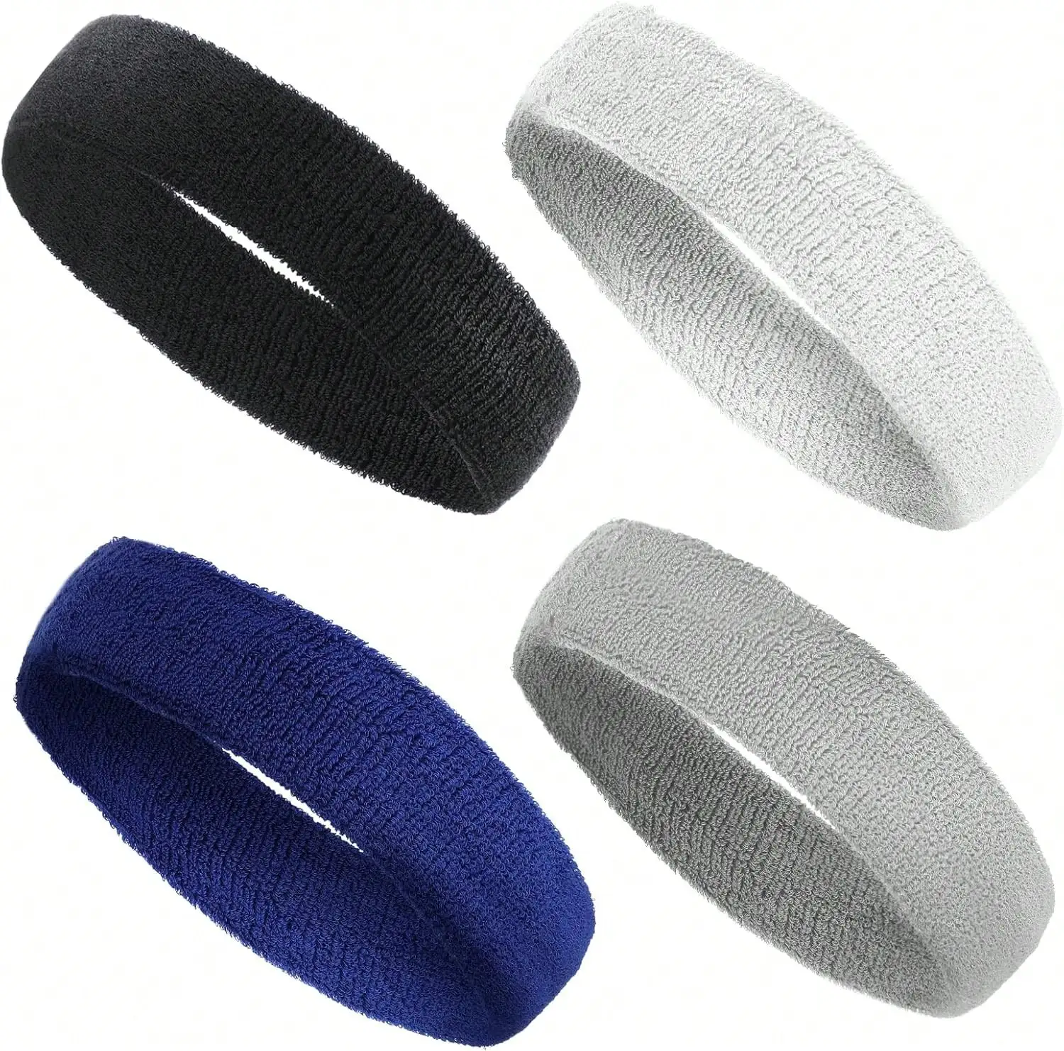 4 Pcs Sweat Bands Headbands For Women, Moisture Wicking Athletic Workout Headband, Stretchy Terry Cloth Headbands For Running, Tennis, Basketball, Yoga, Gym
4 Pcs Sweat Bands Headbands For Women, Moisture Wicking Athletic Workout Headband, Stretchy Terry Cloth Headbands For Running, Tennis, Basketball, Yoga, Gym
