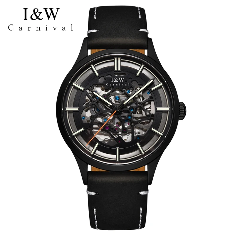 Carnival Brand High-End IW Series New Luxury Mechanical Watch Men's Waterproof Sapphire MIYOTA Movement Skeleton Watches Mens
Carnival Brand High-End IW Series New Luxury Mechanical Watch Men's Waterproof Sapphire MIYOTA Movement Skeleton Watches Mens