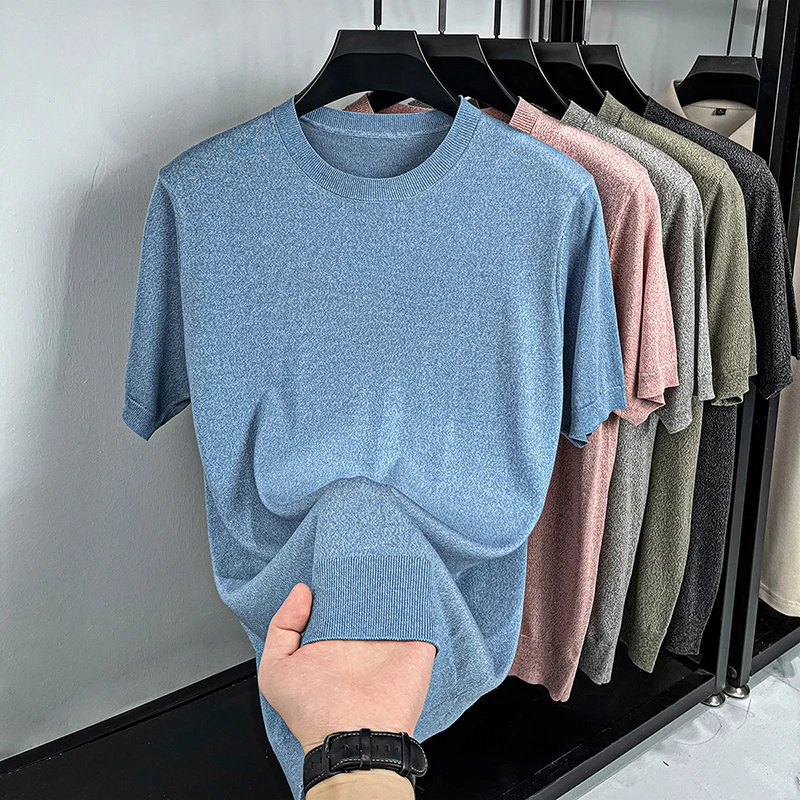 Men's Round-Neck T-Shirt with 100% Lyocell Knitting, Floral Yarn Fabric, Breathable Short Sleeve High-Quality T-Shirt for Summer
Men's Round-Neck T-Shirt with 100% Lyocell Knitting, Floral Yarn Fabric, Breathable Short Sleeve High-Quality T-Shirt for Summer