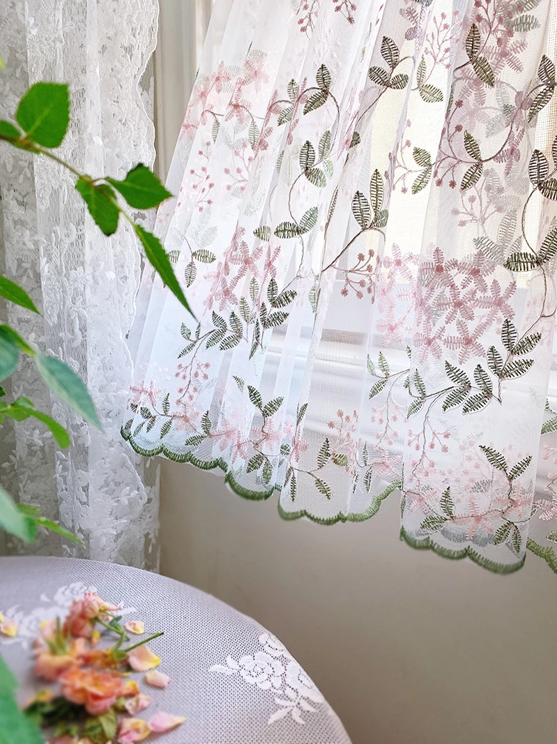 Lace Semi Short Curtain Gauze Curtains for Living Dining Room Bedroom Embroidered Fabric Cabinet Partition Pole Door Curtain
Lace Semi Short Curtain Gauze Curtains for Living Dining Room Bedroom Embroidered Fabric Cabinet Partition Pole Door Curtain