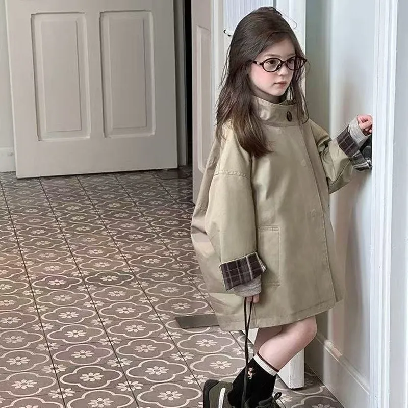 2-9 Years Children's Windbreaker Spring and Autumn 2026 New Style Girl Baby Casual Retro Medium Long Jacket 90-150CM
2-9 Years Children's Windbreaker Spring and Autumn 2026 New Style Girl Baby Casual Retro Medium Long Jacket 90-150CM