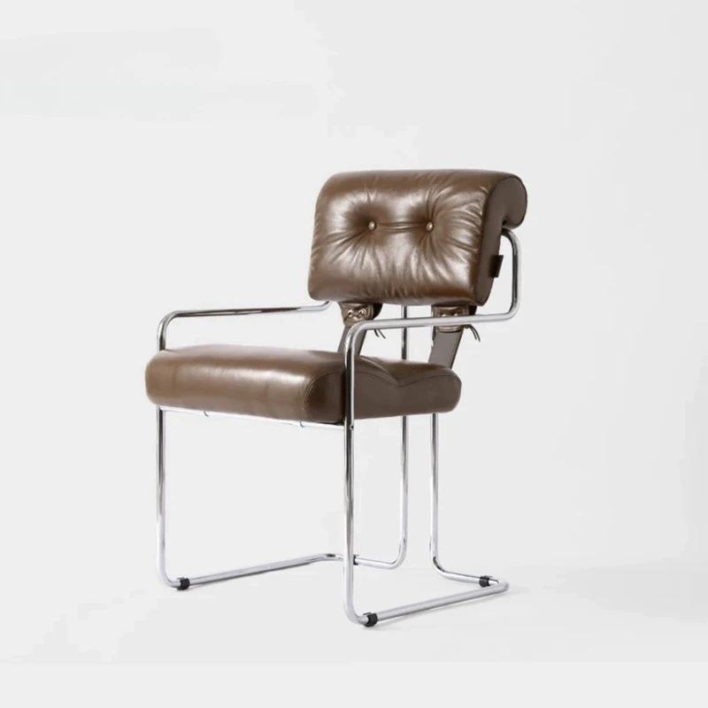 Chair Nordic designer leather dining chair, Bauhaus stainless steel, Turkmen chair
Chair Nordic designer leather dining chair, Bauhaus stainless steel, Turkmen chair