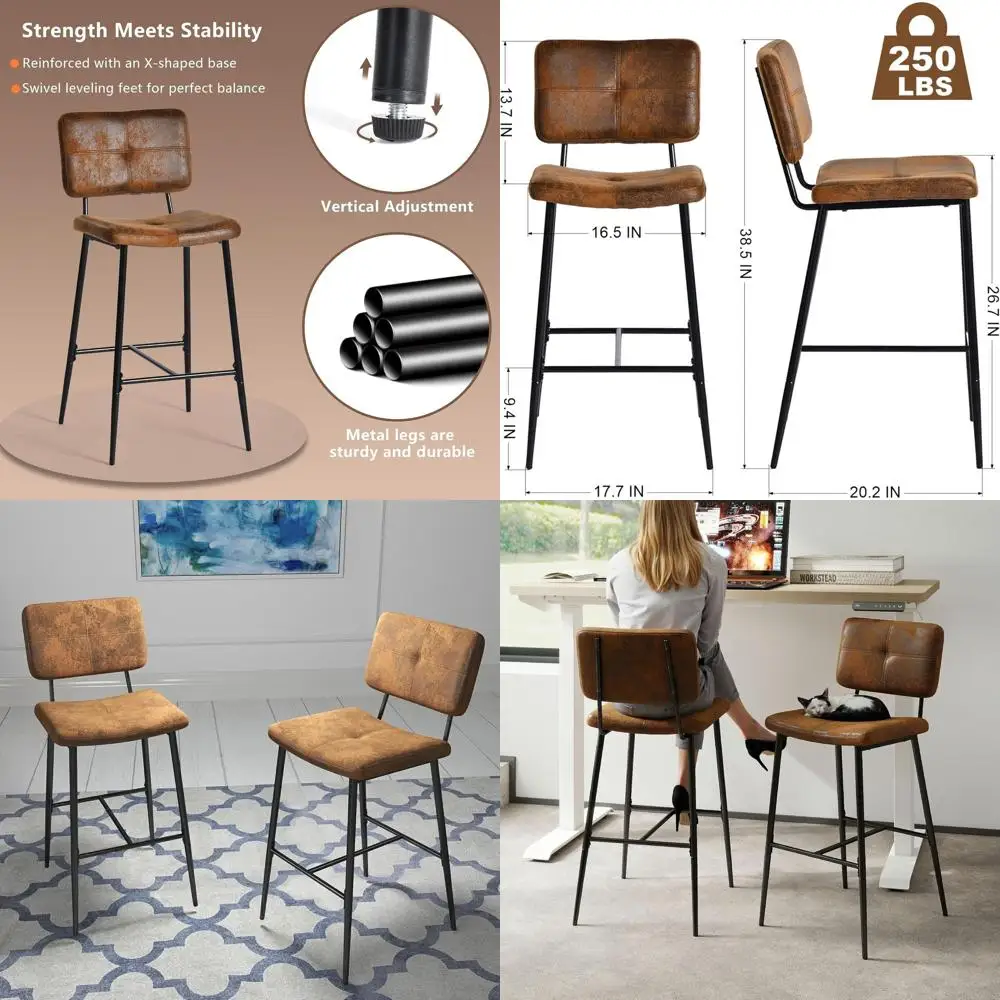 Набор из 2 обитых тканью стульев для домашнего офиса с мягкими сиденьями для кабинетов и рабочих мест
Набор из 2 обитых тканью стульев для домашнего офиса с мягкими сиденьями для кабинетов и рабочих мест