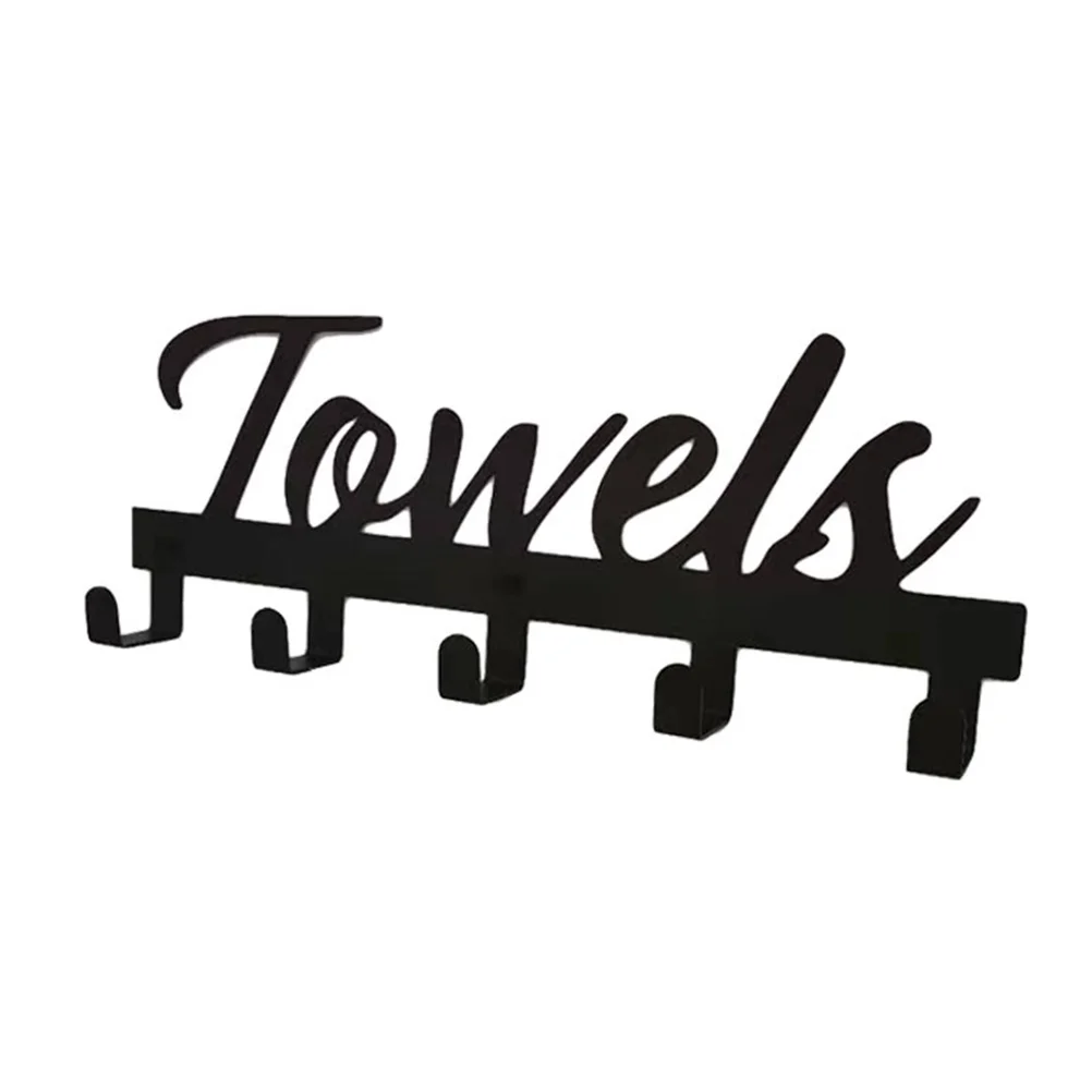 Towel Holder Iron Hook Wall Mount Rack Black Multi functional High quality Material Bath ganization Storage Solution
Towel Holder Iron Hook Wall Mount Rack Black Multi functional High quality Material Bath ganization Storage Solution