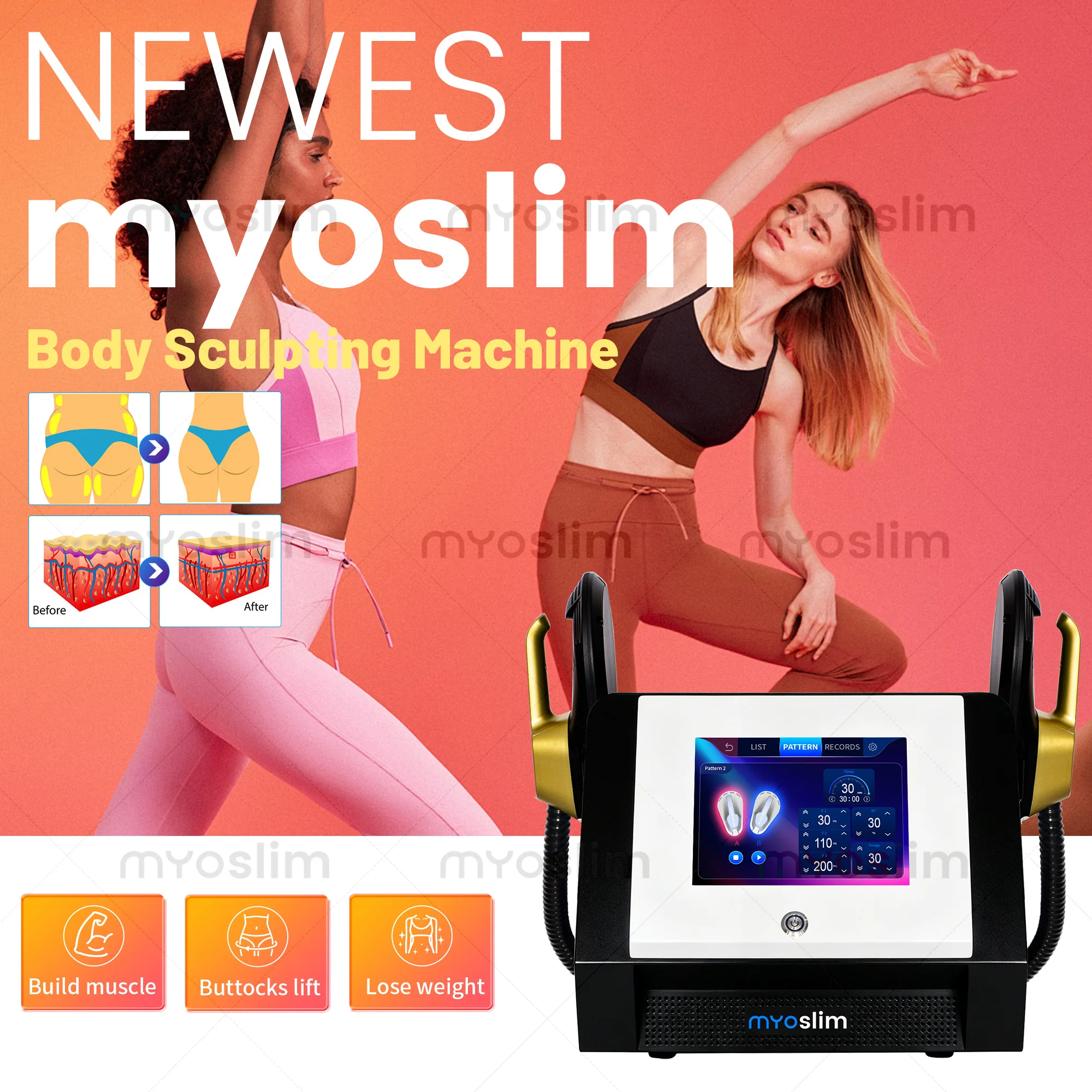 Myoslim RF NEO Slimming Machine EMS Body Sculpting Fat Burning EMSSLIM Nova Weight Loss Electromagnetic Muscle
Myoslim RF NEO Slimming Machine EMS Body Sculpting Fat Burning EMSSLIM Nova Weight Loss Electromagnetic Muscle