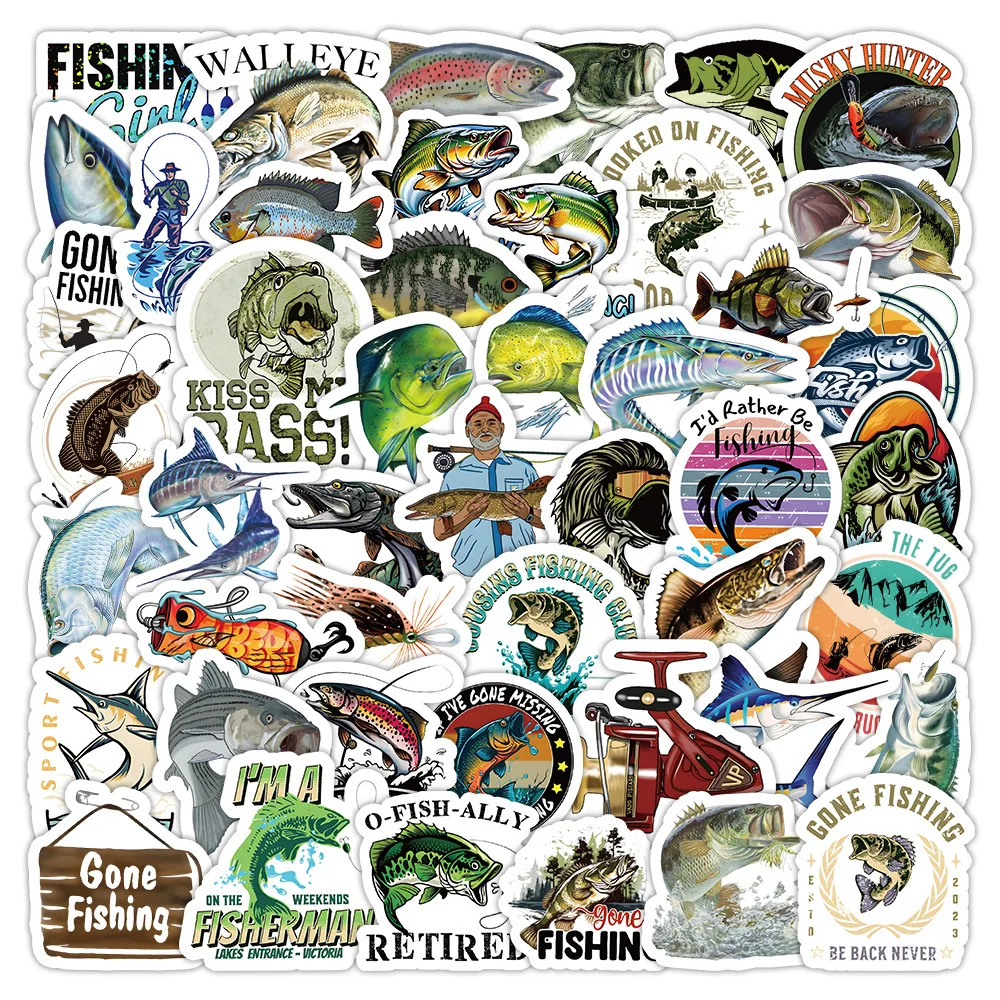 10/60PCS Outdoor Sport Fishing Personality Cartoon Graffiti Sticker Gone Fishing Decal Laptop Phone Guitar Waterproof Sticker
10/60PCS Outdoor Sport Fishing Personality Cartoon Graffiti Sticker Gone Fishing Decal Laptop Phone Guitar Waterproof Sticker