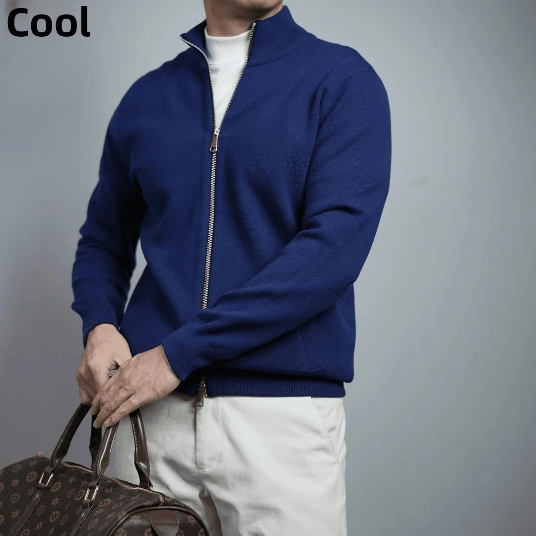 Fall 2025 Men's Slim Fit Knitted Cardigan Double Zipper Stand Collar Pure Color Versatile Lightweight Luxury Outerwear Jaet
Fall 2025 Men's Slim Fit Knitted Cardigan Double Zipper Stand Collar Pure Color Versatile Lightweight Luxury Outerwear Jaet