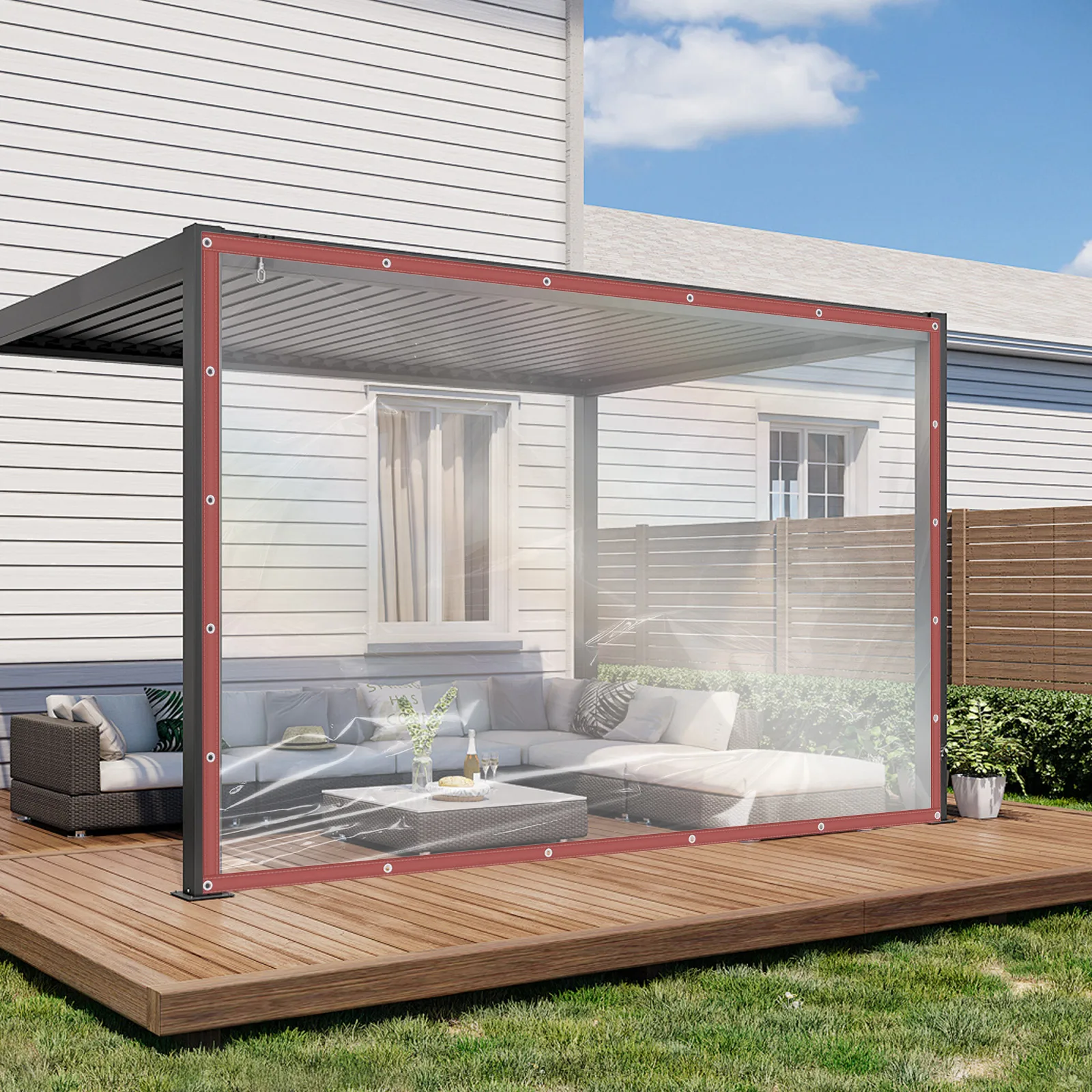 Waterproof Clear Tarps, Duty PVC Vinyl Clear Awning Canopy Roll Up Patio Enclosure Dustproof, Anti-UV, Anti-Tear, Anti-Aging for Patios, Porch, Screen Rooms and Gazebos (8 x 16ft)
Waterproof Clear Tarps, Duty PVC Vinyl Clear Awning Canopy Roll Up Patio Enclosure Dustproof, Anti-UV, Anti-Tear, Anti-Aging for Patios, Porch, Screen Rooms and Gazebos (8 x 16ft)