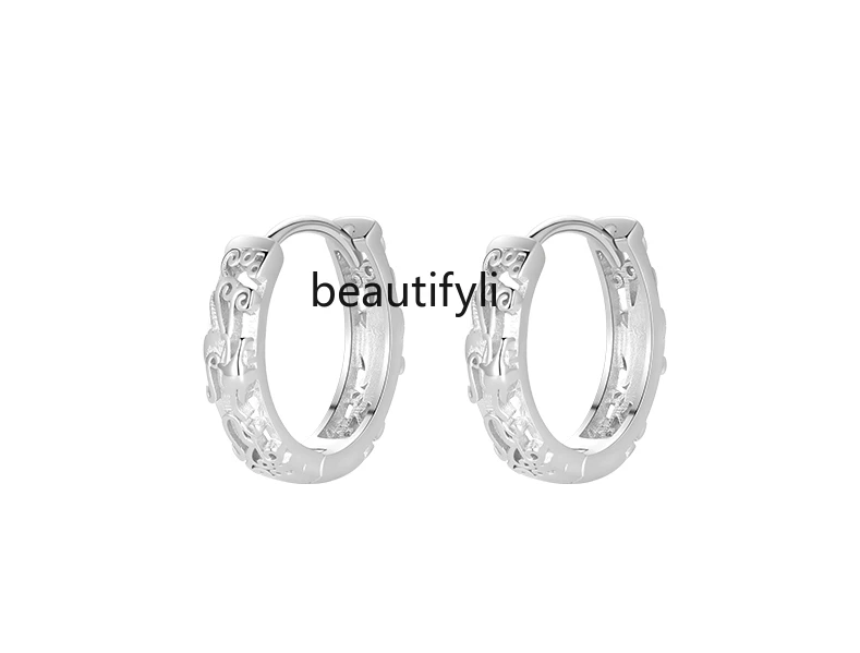 925 sterling silver Pixiu stud earrings for men and women, unique niche high-end single black earrings
925 sterling silver Pixiu stud earrings for men and women, unique niche high-end single black earrings