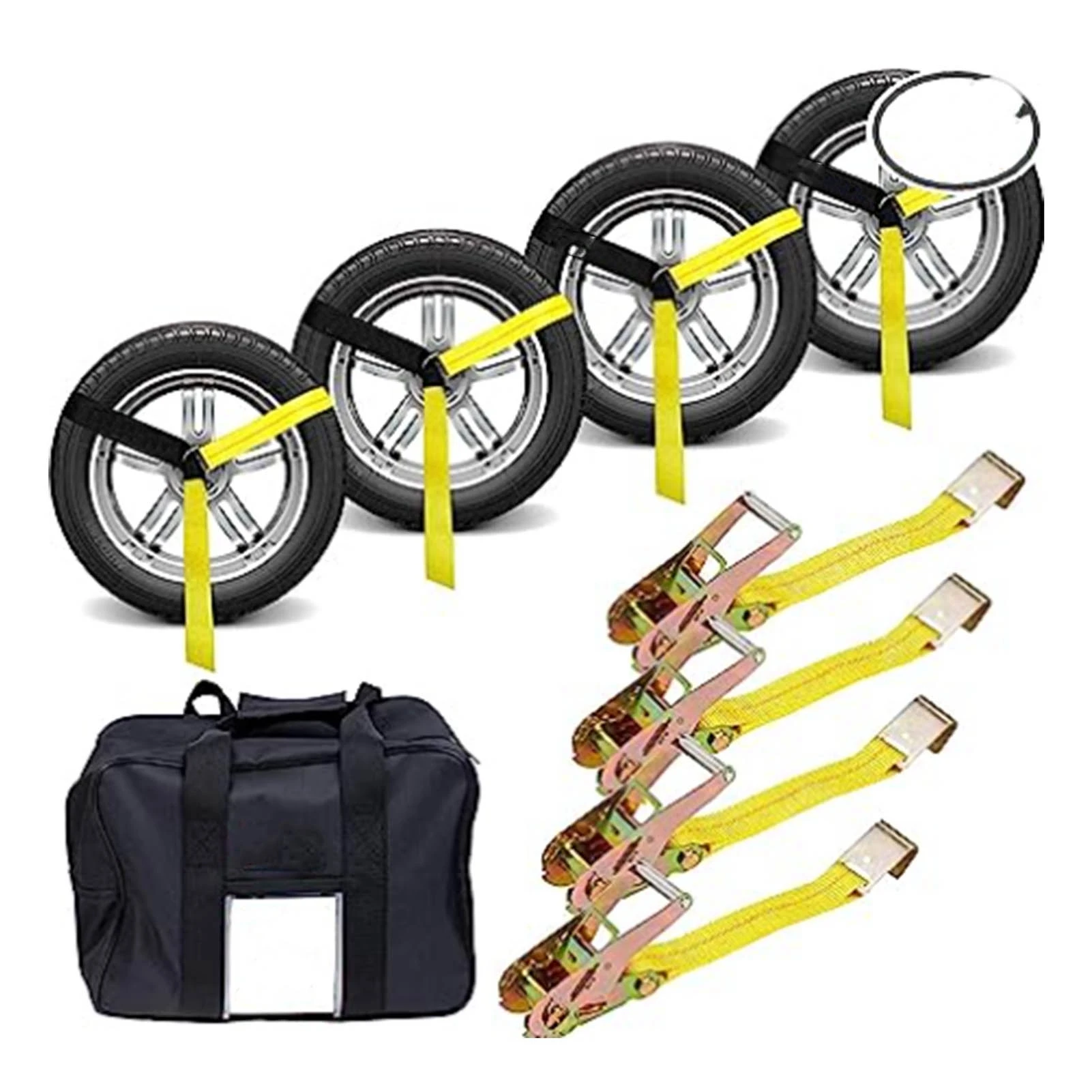 10 Feet Tire Tie Down Straps with D Ring Car Rear Wheel Binding Straps for Truck UTV SUV Pickups
10 Feet Tire Tie Down Straps with D Ring Car Rear Wheel Binding Straps for Truck UTV SUV Pickups