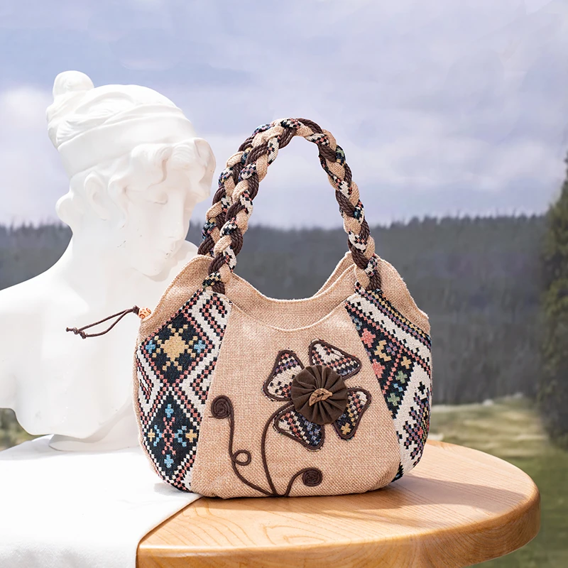 Ethnic Sle Women's Handbag Multi-ket Travel Bag Soft Cotton Strap Buet ape Folding And Waing Available Leisure Scene
Ethnic Sle Women's Handbag Multi-ket Travel Bag Soft Cotton Strap Buet ape Folding And Waing Available Leisure Scene
