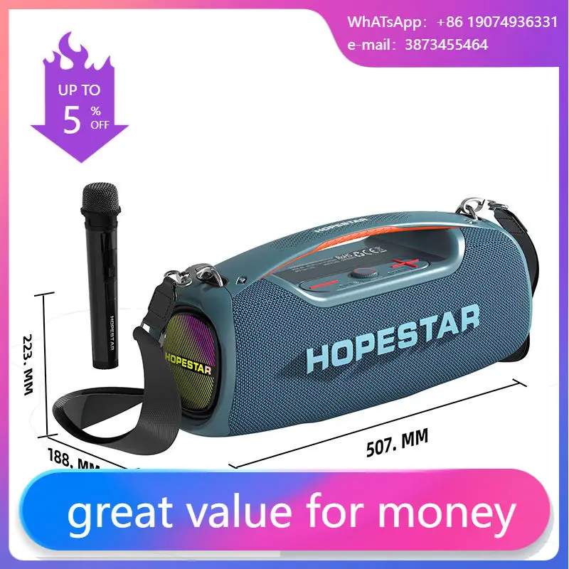A60 3D Stereo Subwoofer Super Soundbar With Microphone Big Wireless Speaker Portable Outdoor Boombox 
A60 3D Stereo Subwoofer Super Soundbar With Microphone Big Wireless Speaker Portable Outdoor Boombox