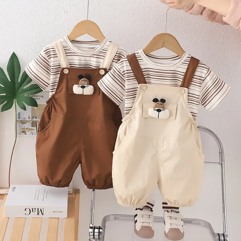 New Summer Baby Clothes Suit Children Boys Clothing Casual T-Shirt Strap Shorts 2Pcs/Sets Toddler Cotton Costume Kids Tracksuits
New Summer Baby Clothes Suit Children Boys Clothing Casual T-Shirt Strap Shorts 2Pcs/Sets Toddler Cotton Costume Kids Tracksuits