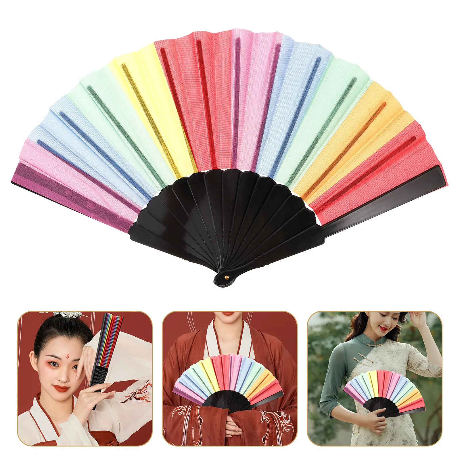 4Pcs Folding Fans Dance Hand Fan Rainbow Colorful Performance Fans for Stage Show Party Decoration Wedding Cosplay
4Pcs Folding Fans Dance Hand Fan Rainbow Colorful Performance Fans for Stage Show Party Decoration Wedding Cosplay