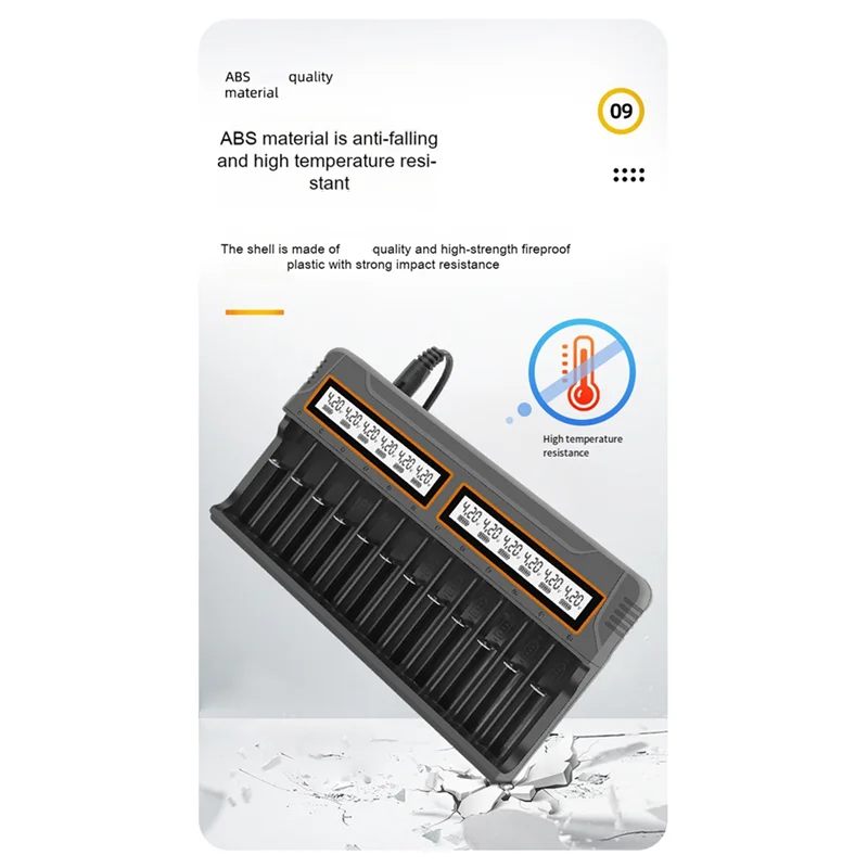 AB34-18650 Charger 12 Slots Aa.Aaa Nickel Metal Hydride/Lithium Battery Smart Universal Charger With Display US-Plug
AB34-18650 Charger 12 Slots Aa.Aaa Nickel Metal Hydride/Lithium Battery Smart Universal Charger With Display US-Plug